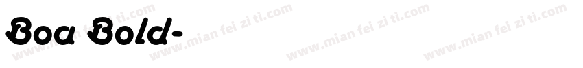 Boa Bold字体转换